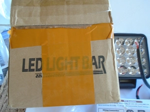 Set 2 Proiectoare LED Auto Off-Road / Lucru 48W, 12V-24V, Pătrate, Noi - imagine 2