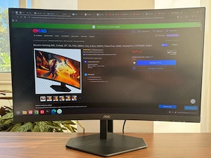 Monitor Gaming AOC, Curbat, 27", VA, FHD, 280Hz, 1ms, 0.3ms, HDR10, FlickerFree, HDMI, DisplayPort, 