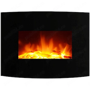 Șemineu electric de perete cu suflanta, flacăra led decorativa, 1600w