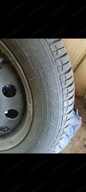 185/55 r 14 mai am 3 roti cu jante cauciucuri si mai am doua cauciucuri separat 185/55/15  - imagine 3