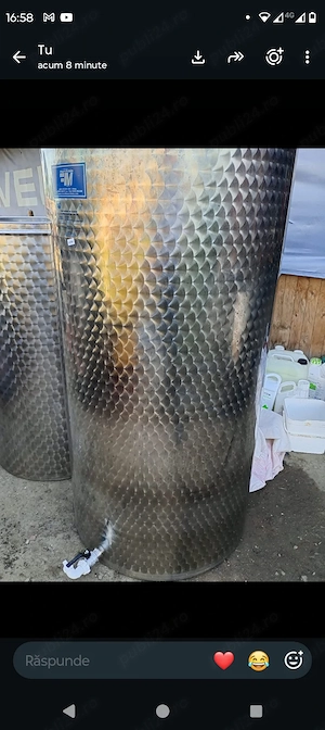 Vând doua butoaie inox cu plutitor de 500 respectiv 700 litri 