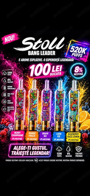 Vape nou cu 520.000 de pufuri!!!
