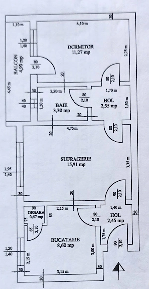 Vand apartament 2 camere Spitalul Militar de 50 mp utili  - imagine 8