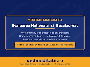 Meditații matematica Timișoara (zona Circumvalațiunii) 