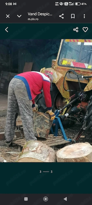 Vând despicator lemne Tractor tip CON cu cardan nou  - imagine 2