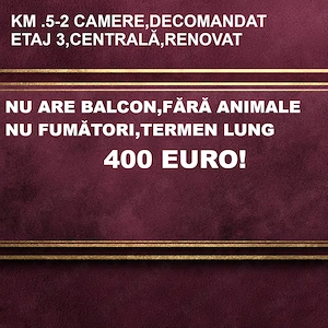 km 4-5-secția 4de poliție  -2 camere decomandat