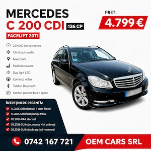 Mercedes W204 C 200 Cdi Facelift   Euro 5 2011