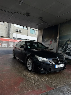 BMW Seria 5 E60 LCI 520d 163cp M47 Negru M Paket - Jante Style 135M - imagine 3