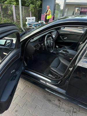 BMW Seria 5 E60 LCI 520d 163cp M47 Negru M Paket - Jante Style 135M - imagine 6
