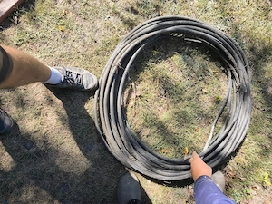 Cablu electric subteran de forță armat   3 fire (cupru aluminiu), cca. 43 m
