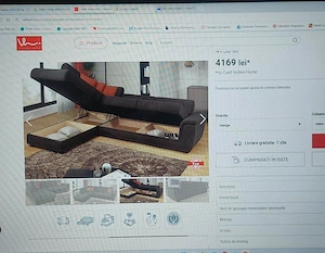 Colțar extensibil pentru living, cu spațiu de depozitare