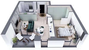 Apartament 2 camere, prima  #238;nchiriere, 2 parc #259;ri subterane – zona central #259; - imagine 11