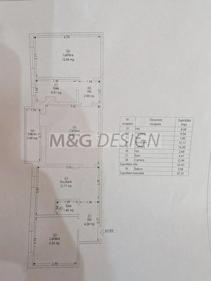 Apartament  3 camere Freidorf  cu centrala - imagine 16