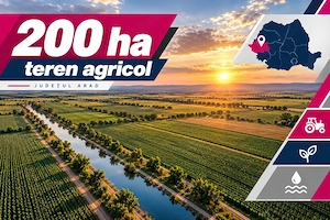 200 ha teren agricol de vanzare in Arad