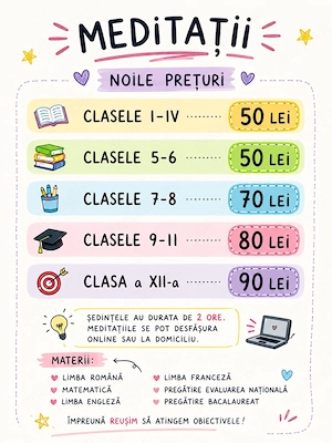 meditatii clasele 1-12 