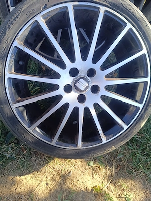 Set 4 jante aliaj originale Seat R18, 8Jx18 ET35, 5x100, cu anvelope 225/40 R18.
