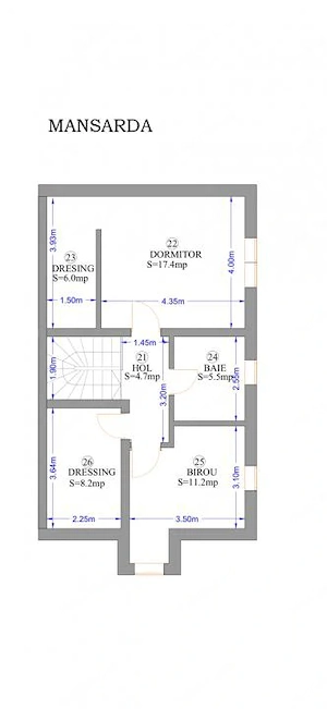 Duplex modern cu 4 camere | 111 mp utili | Dressing | Mosnita - imagine 12