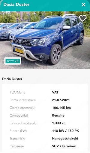 Dacia Duster 1.3 TCe -150 CP -2021
