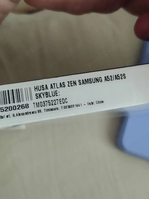 20 Lei. Nou. Husă telefon Samsung A 52   A 52 S. Skiblue. Valabil in Iași.