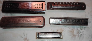 4 muzicute vintage - hohner - koh i noor - swan - claravox - carmen