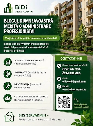 Administrare imobile Ploiesti, judetul Prahova si judetele limitrofe
