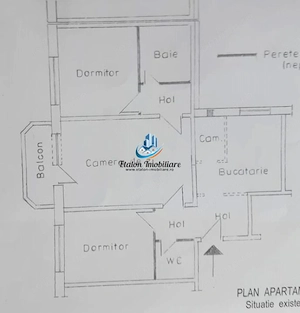 Apartament 3 camere semidecomandat, etaj 3/ LIFT/ Orion Darmanesti - imagine 2