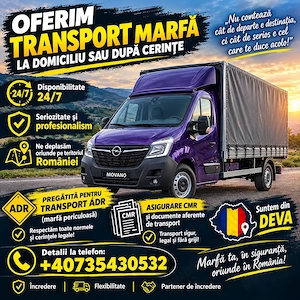 Transport marfa  rapid, sigur și serios