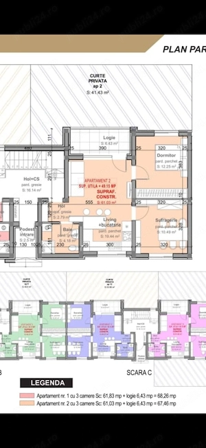 Vand apartament 3 camere bloc nou - imagine 3