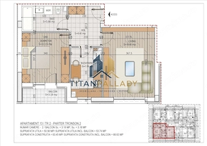 2 Camere 54 MP , Decomandat , Bucătărie Separată , Metrou , Pallady - imagine 3
