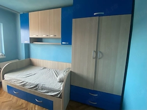 Ansamblu mobilă tineret (Pat, Șifonier, Punte)   Calitate Premium, PAL 34mm