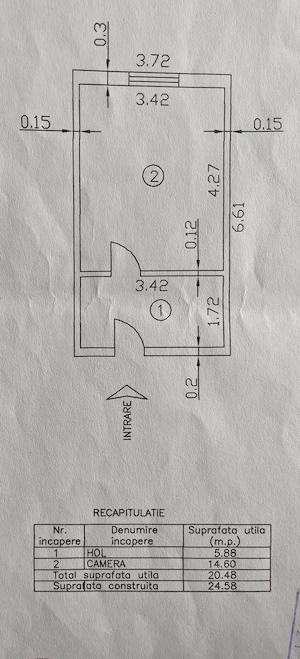 Garsoniera 25 mp - Barlad, zona Gradina Publica - Etaj 1 - 19.000 Euro - imagine 9