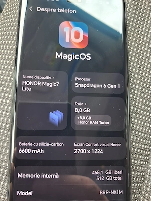 Telefon Honor Magic 7 Lite 512 GB dual sim 