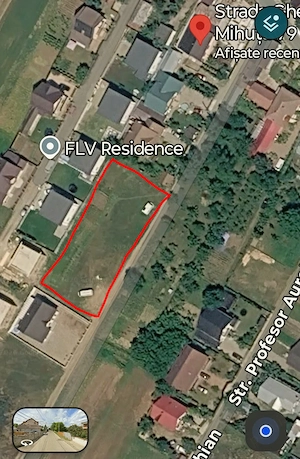 Teren 1612mp ptr 3 case Tișăuți com Ipotești 