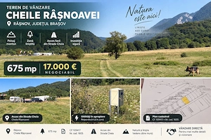 Teren 675 mp în Cheile Râșnoavei   Râșnov | Peisaj montan | Proprietar