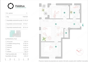 Exclusivitate ! 3 camere, 69 mp, Imobil Nou, Habitus Oasului - imagine 14