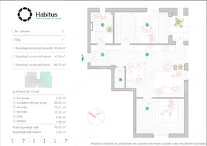 Apartament 3 camere, 70,62 mp, Habitus Oasului, Exclusivitate  - imagine 10