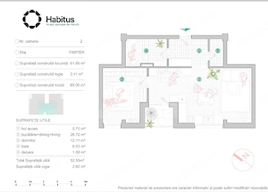 Apartament 2 camere, 52.55 mp, Habitus Oasului, Exclusivitate   - imagine 13