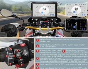 Carpuride W602BS Pro - navigație motociclete BMW cu integrare WonderWheel - imagine 5