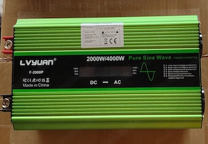LVYUAN Pure Sine Wave Power Inverter 4000W DC 24V to AC 230V LCD Remote Control 2 EU