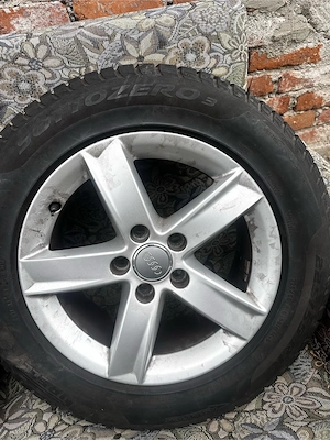 Set 4 Jante Aliaj Originale Audi 16" (4F0 071 496 G) + Anvelope Iarnă Pirelli 225/55 R16 - imagine 5