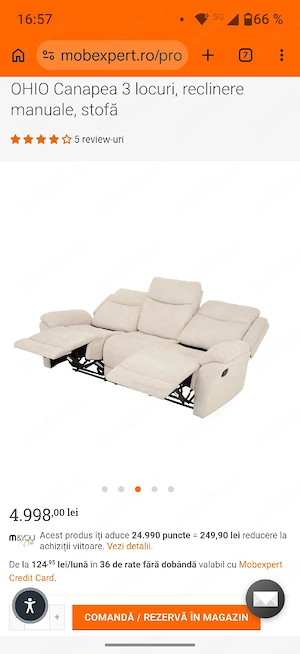 Canapea cu 2 fotolii OHIO recliner MOBEXPERT