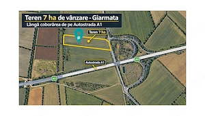Teren 7 ha Giarmata | lângă A1 - imagine 6
