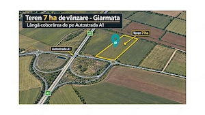 Teren 7 ha Giarmata | lângă A1 - imagine 3
