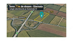 Teren 7 ha Giarmata | lângă A1 - imagine 2