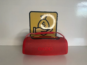 Boxe portabile Bluetooth KP-569, 20W, RGB, Surround 360 , USB   Roșie Camuflaj