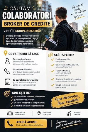 Colaboratori pentru Broker de credite Craiova