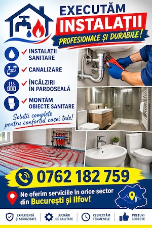 Instalatii sanitare si montat obiecte sanitare