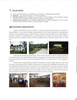 Cabana Veverița 3  Valea Doftanei   Afacere la Cheie | 10 Camere, Restaurant 60 locuri, Cramă, Teren - imagine 3