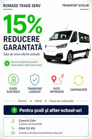Servicii de transport școlar pentru copii, pe traseul școală   after-school