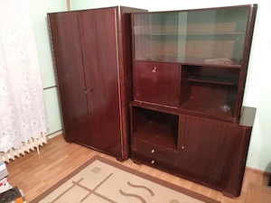 Mobilă sufragerie completă vintage   retro + canapea extensibilă